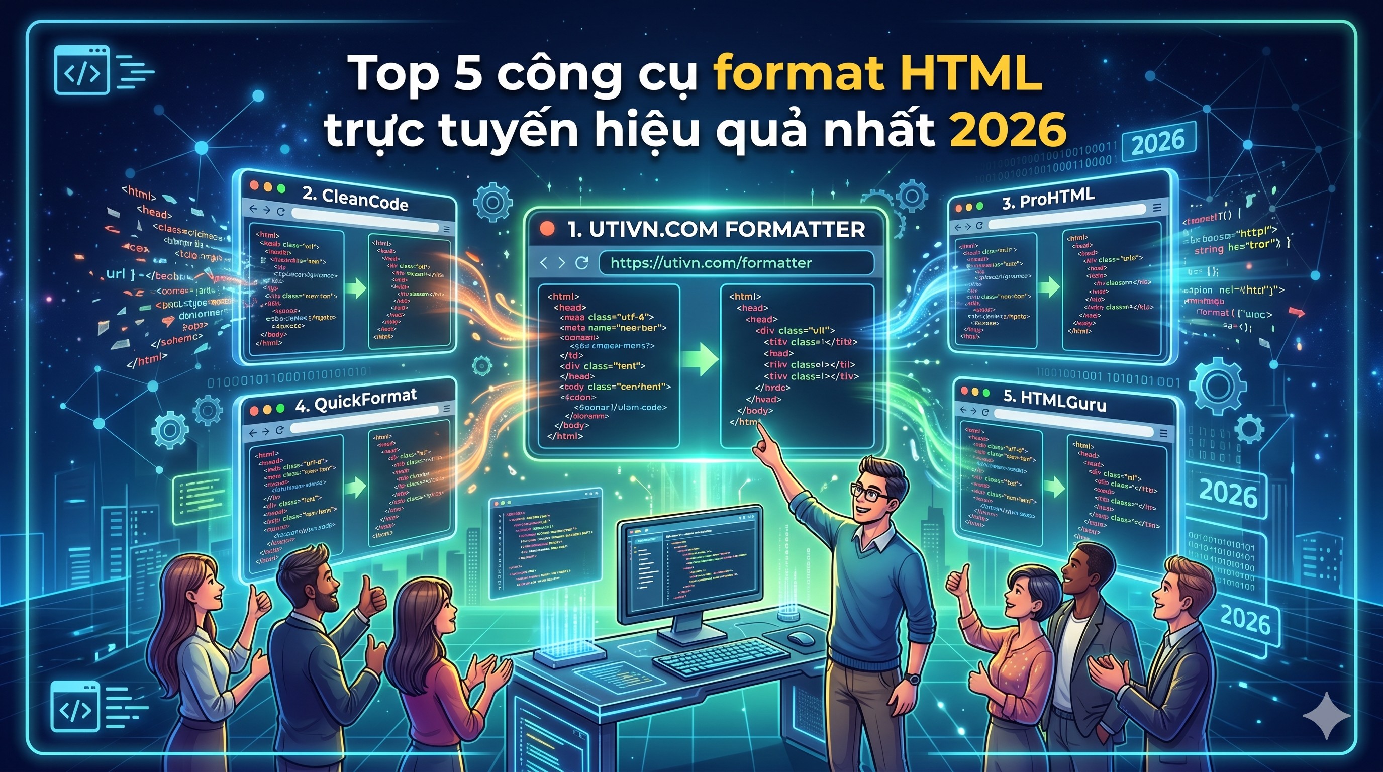 Top 5 công cụ format HTML trực tuyến tốt nhất để tối ưu hóa mã nguồn web năm 2026