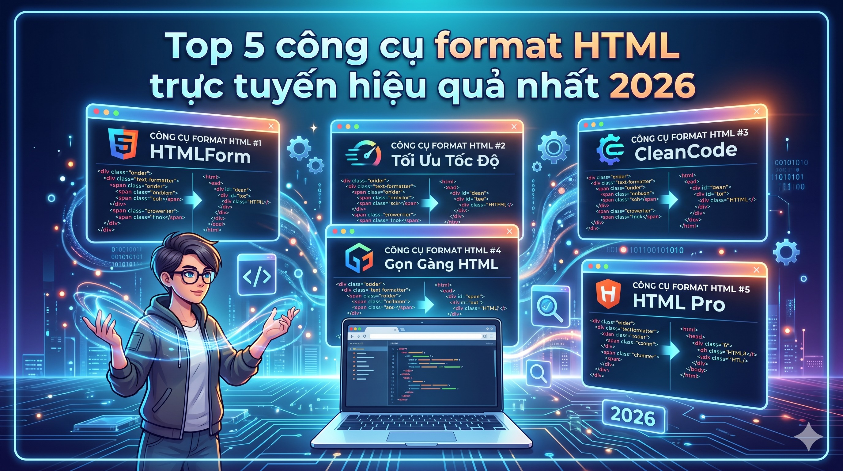 Top 5 công cụ format HTML trực tuyến hiệu quả nhất 2026